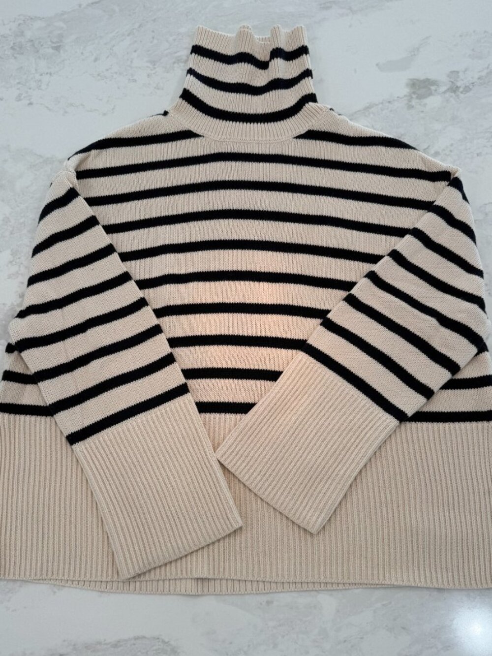 GAP Turtleneck Striped Cotton Sweater